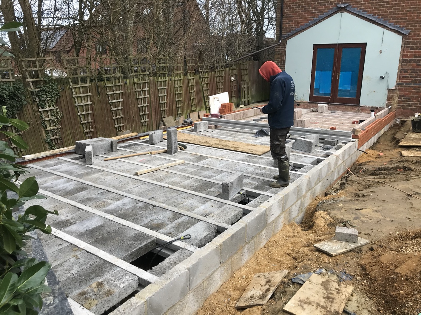 Back Extension with Patio in Milton Keynes