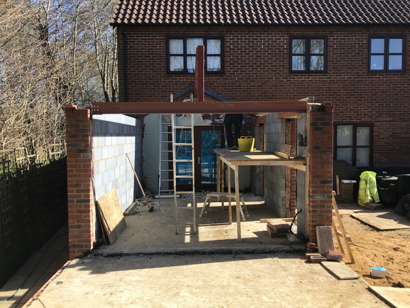 Back Extension with Patio in Milton Keynes