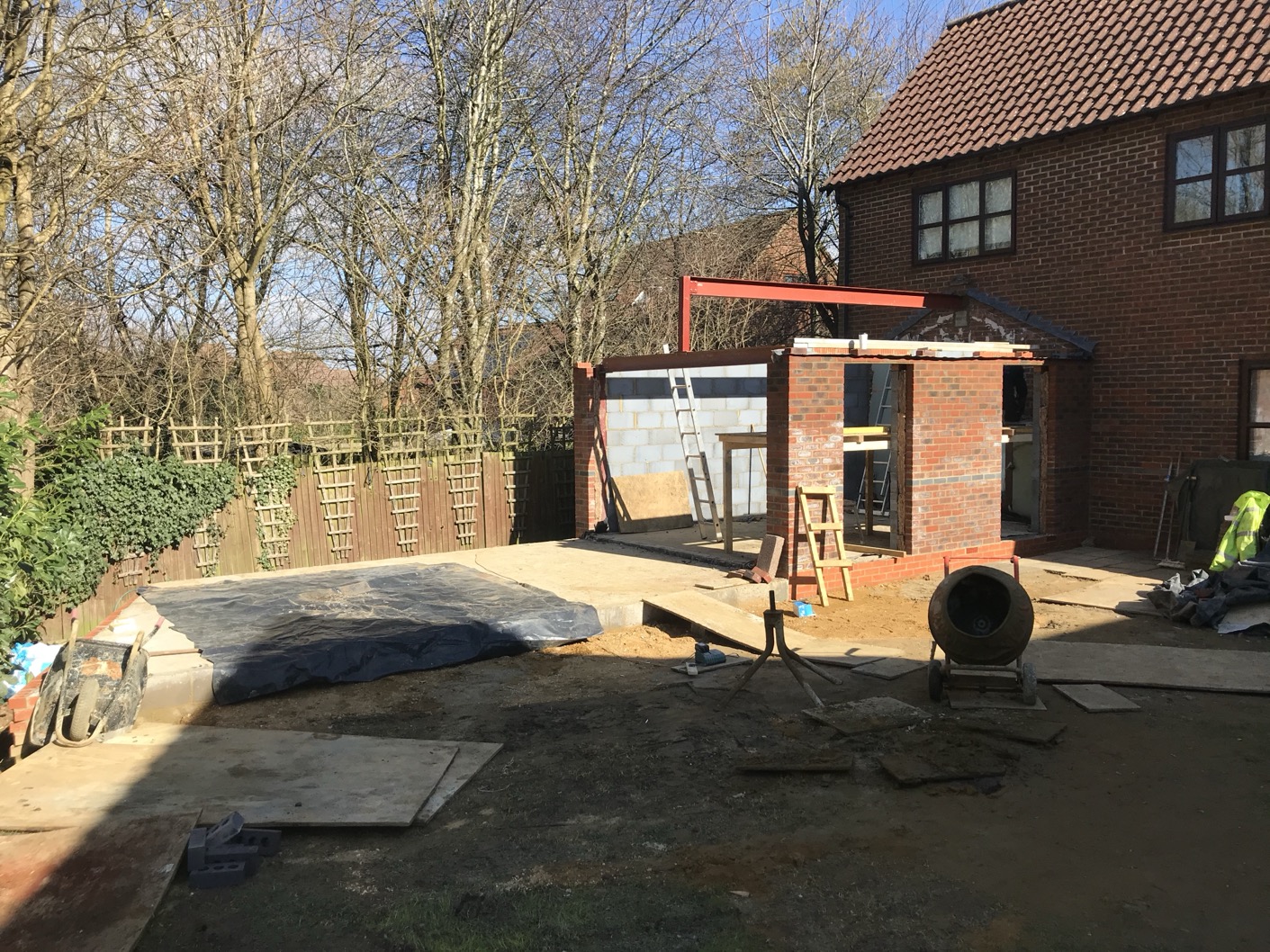Back Extension with Patio in Milton Keynes