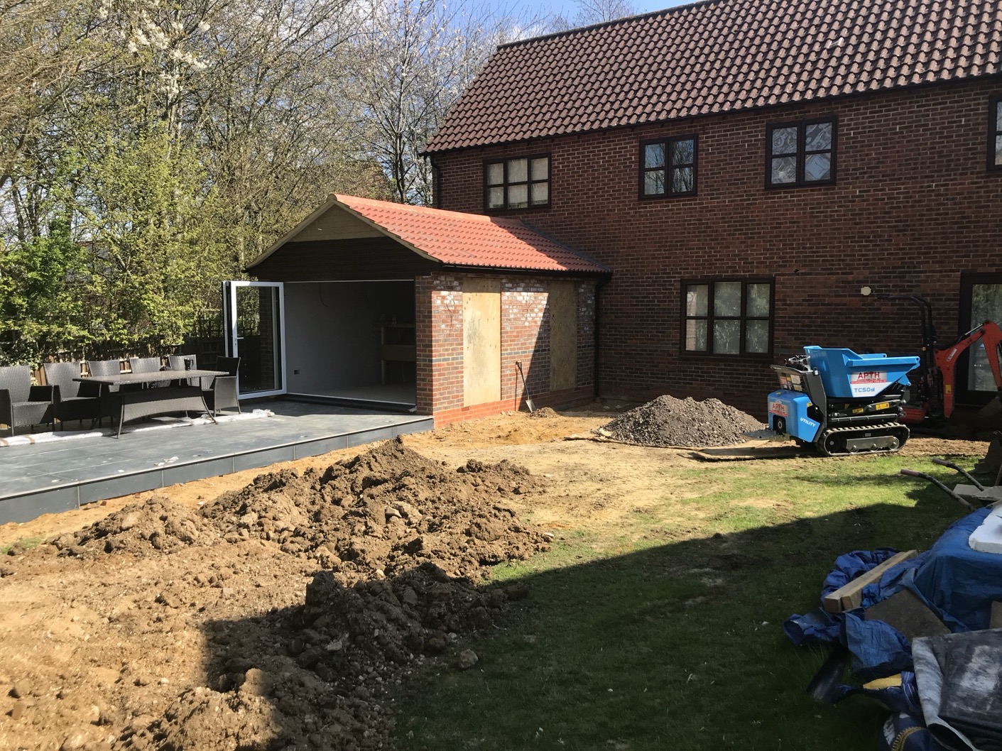 Back Extension with Patio in Milton Keynes