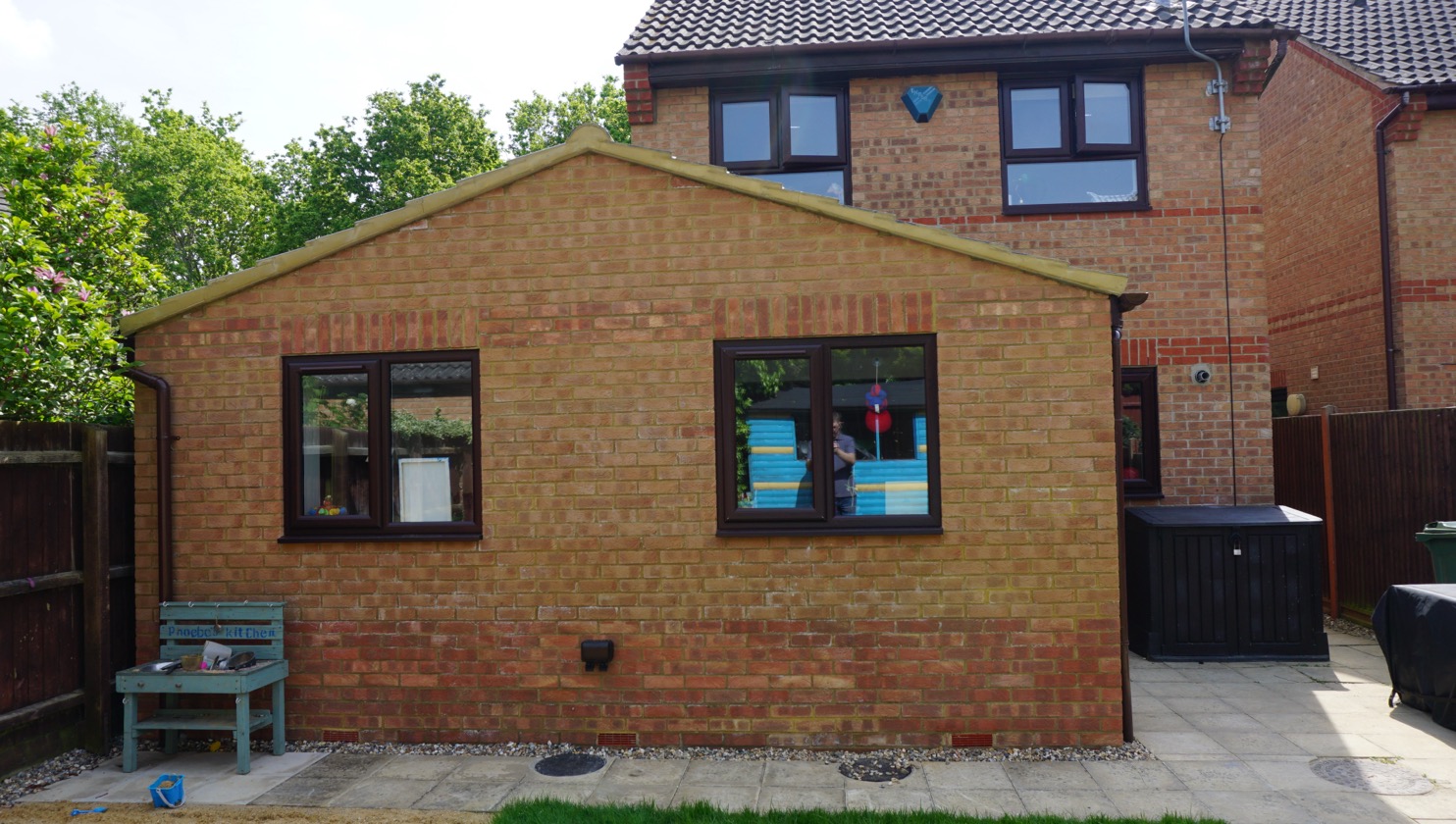 Rear single storey extension in Emerson Valley and Garage conversion