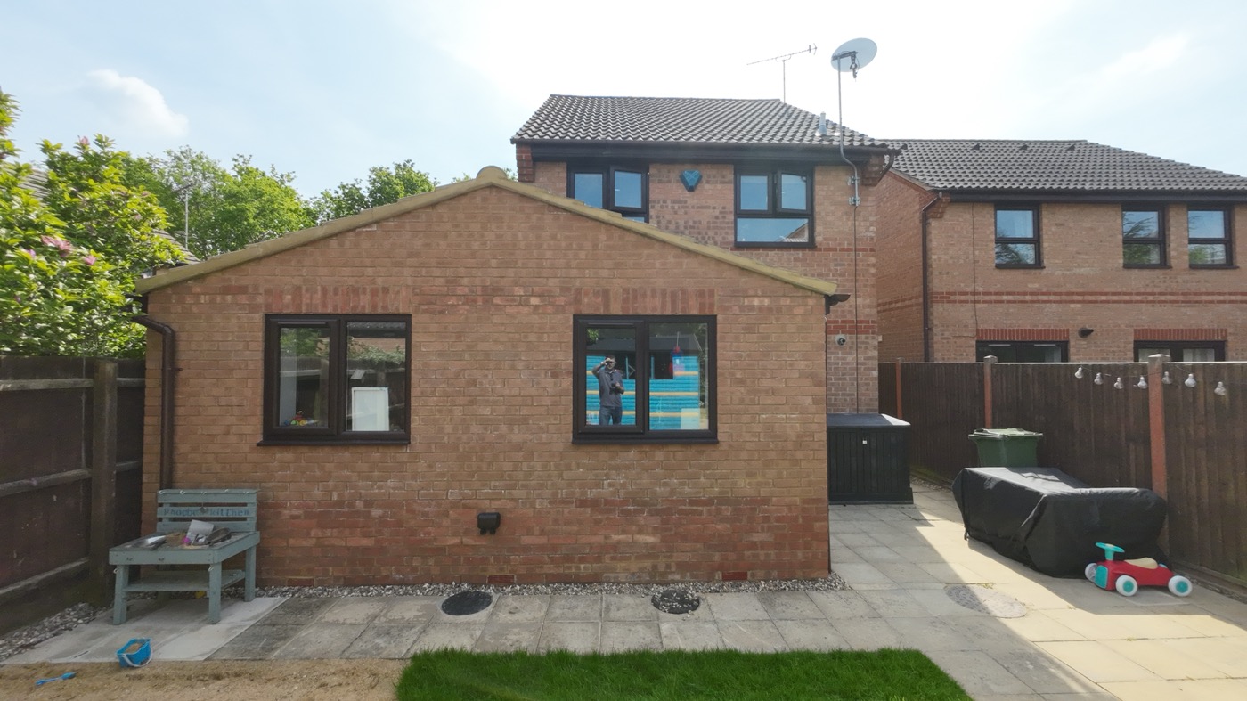 Rear single storey extension in Emerson Valley and Garage conversion