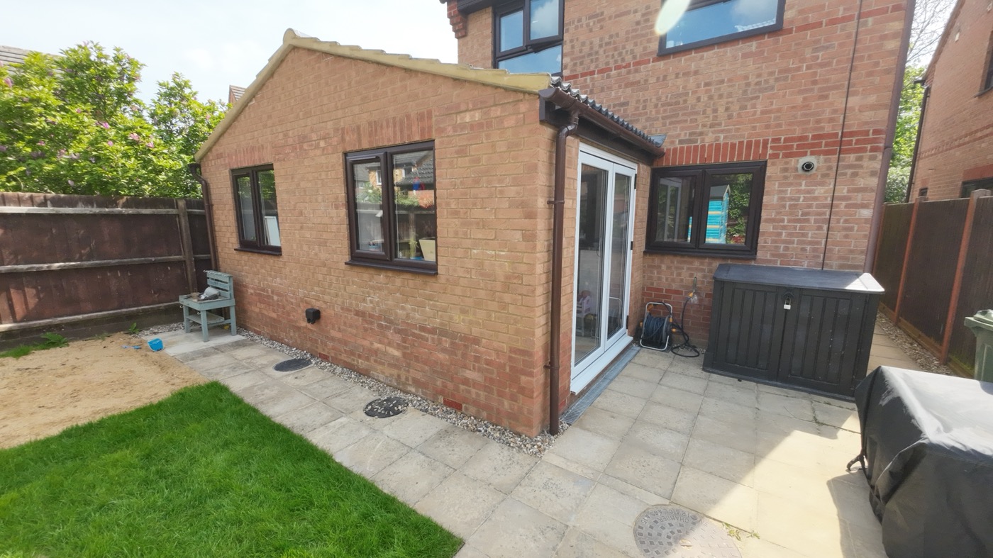 Rear single storey extension in Emerson Valley and Garage conversion