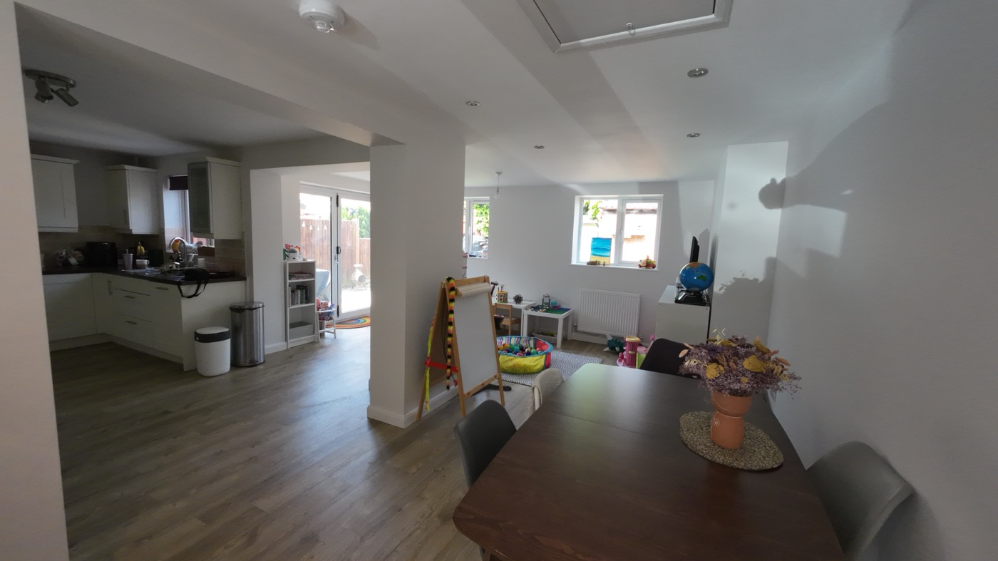 Rear single storey extension in Emerson Valley and Garage conversion