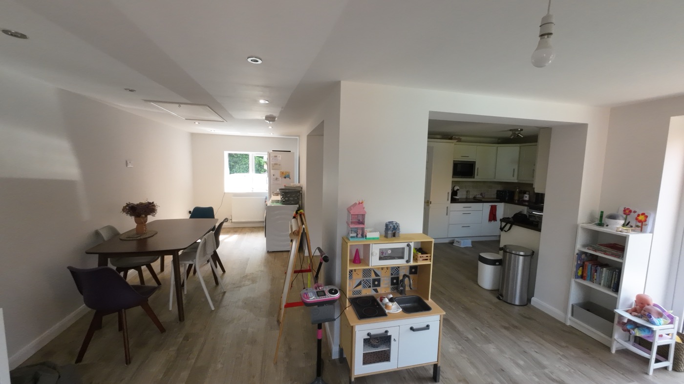 Rear single storey extension in Emerson Valley and Garage conversion