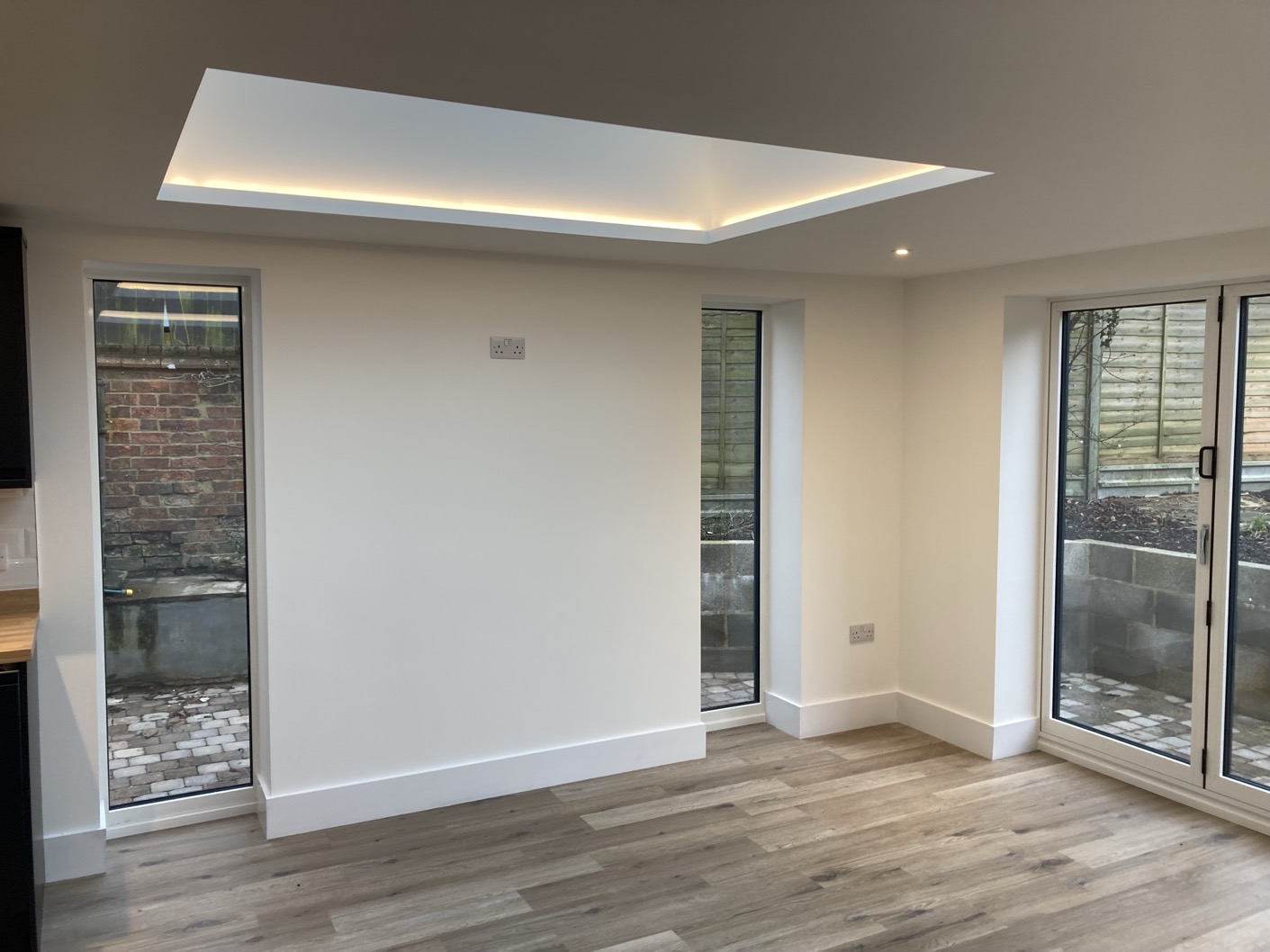 Kitchen installation in the newly built rear extension