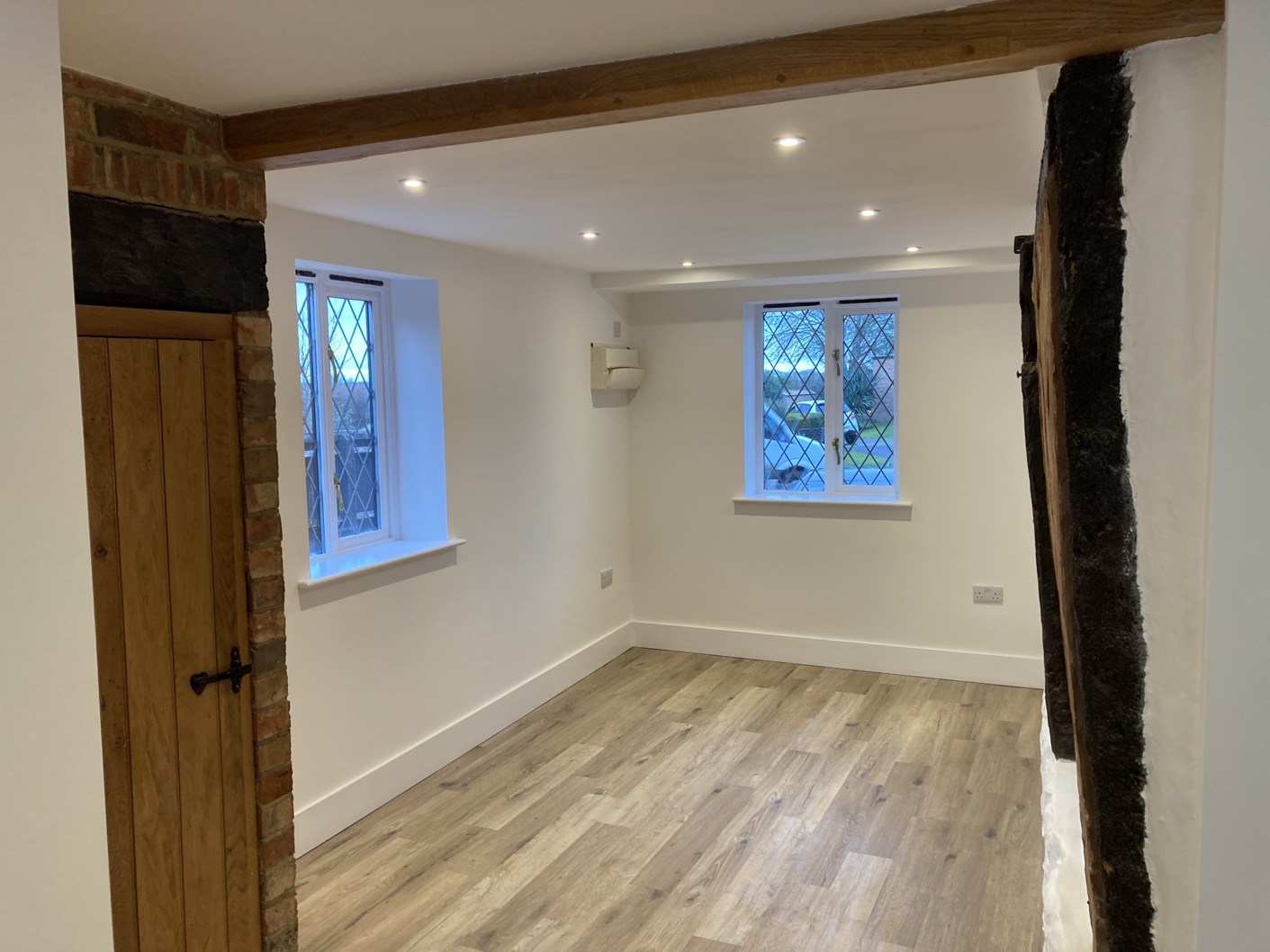 Kitchen installation in the newly built rear extension