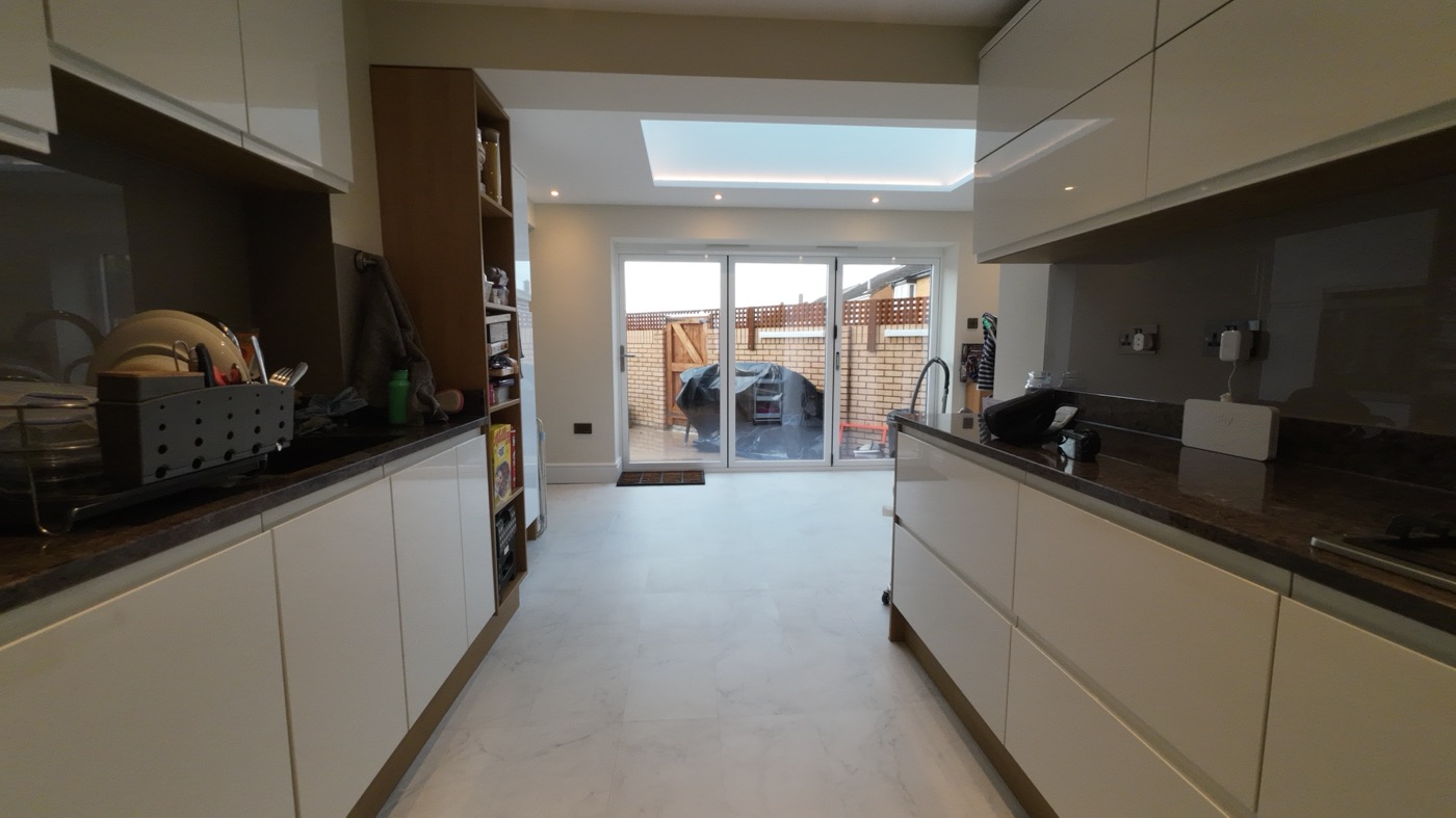 Building extension above the garage and at the rear in Oldbrook