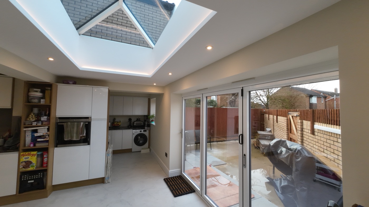 Building extension above the garage and at the rear in Oldbrook